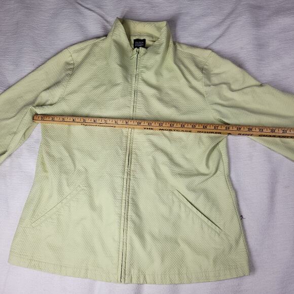 Eileen Fisher Jacket Womens Sz Small Green Fall Winter Collared Exercise Gym - Picture 5 of 16